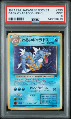 1997 Pokemon Team Rocket JP 130 Dark Gyarados Holo PSA 9 143058710 - Image 1