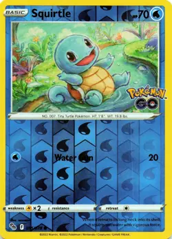 Squirtle 015/078 - REVERSE HOLO - Pokemon GO - NM - Image 1