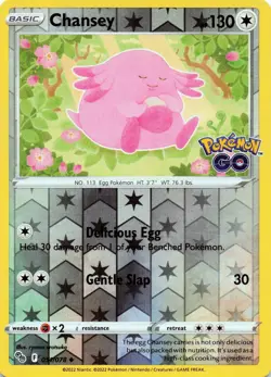 Chansey 051/078 - REVERSE HOLO - Pokemon GO - NM - Image 1