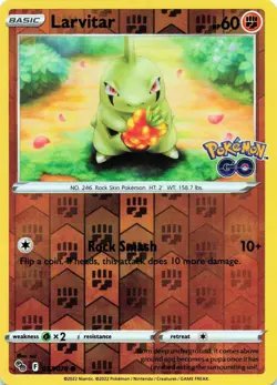 Larvitar 037/078 - REVERSE HOLO - Pokemon GO - NM - Image 1