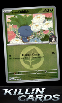 Reverse Holofoil Erika's Oddish (Energy Symbol Pattern) 001/217 Pokemon Common M - Image 1