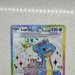 Pokemon Lapras ex 158/142 Sv07: Stellar Crown Ultra Rare Holo 220HP EX - Image 2