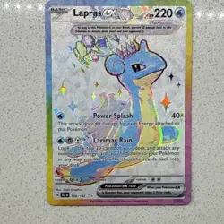 Pokemon Lapras ex 158/142 Sv07: Stellar Crown Ultra Rare Holo 220HP EX - Image 3