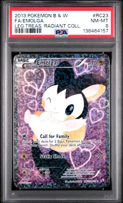 2013 Pokemon Black & White Legendary Treasures RC23 Emolga Holo PSA 8 138464157 - Image 1