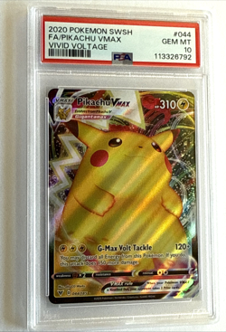 2020 Pokemon Pikachu VMAX Vivid Voltage #044 GEM MINT 10 - Image 1