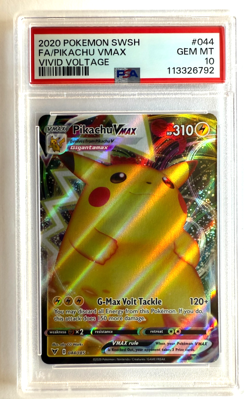2020 Pokemon Pikachu VMAX Vivid Voltage #044 GEM MINT 10 - Image 2