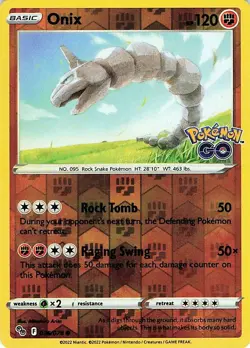 Onix 036/078 - REVERSE HOLO - Pokemon GO - NM - Image 1