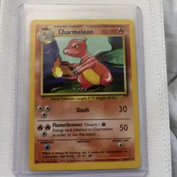 Pokemon TCG Charmeleon Base Set 24/102 Unlimited Uncommon Card, 1999 Vintage - Image 1