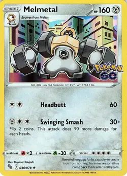 Melmetal 046/078 - HOLO - Pokemon GO - NM - Image 1