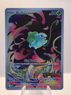 Pokemon TCG Mega Evolution - Bulbasaur 133/132 Illustration Rare Stamped Promo - Image 1