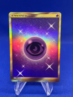 Pokemon SM Sun & Moon Base Set Psychic Energy 162/149 Gold Secret Rare HP/DMG - Image 1