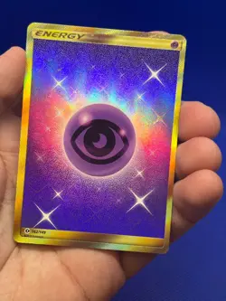 Pokemon SM Sun & Moon Base Set Psychic Energy 162/149 Gold Secret Rare HP/DMG - Image 2
