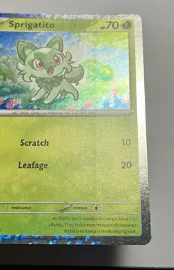 Sprigatito 001/015 (HP) Holo Rare Scarlet & Violet: McDonald’s Promo 2024 TCG - Image 3