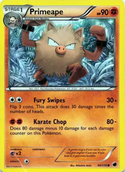 Primeape 60/116 Plasma Freeze Common - LP - Image 1