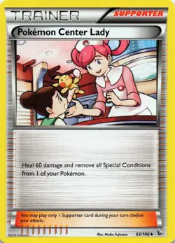 Pokemon Center Lady 93/106 XY - Flashfire Uncommon - LP - Image 1