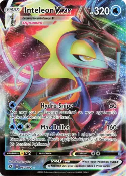 Inteleon VMAX 079/264 - Pokemon TCG Fusion Strike Ultra Rare - NM/M - Image 1