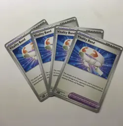 4x Vitality Band 197/198 Pokemon TCG Scarlet & Violet NM Playset Tool - Image 1