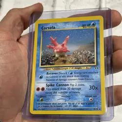 Pokemon Corsola 37/75 Uncommon Neo Discovery Pokemon Vintage Vtg NM/MT Card TCG - Image 2