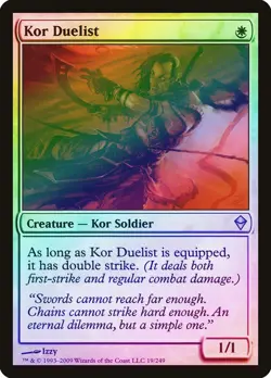 Kor Duelist FOIL Zendikar PLD White Uncommon MAGIC GATHERING CARD ABUGames - Image 1