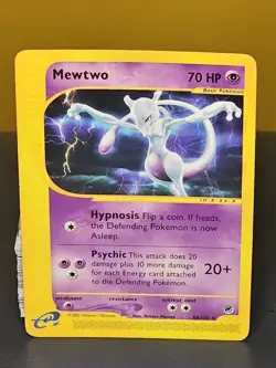 Pokemon 2002 Expedition Mewtwo Non Holo Card 56/165 Rare - Image 1