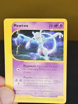 Pokemon 2002 Expedition Mewtwo Non Holo Card 56/165 Rare - Image 3