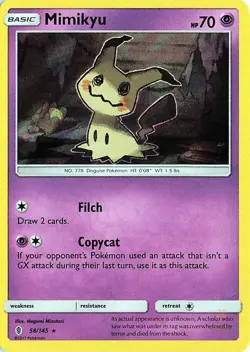 Mimikyu 58/145 HOLO Guardians Rising NM - Image 1