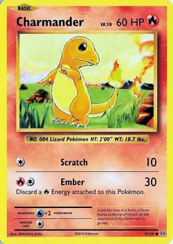 Charmander 9/108 Evolutions Pokemon NM - Image 1