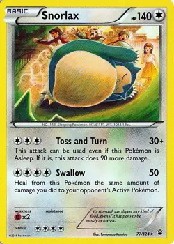 Snorlax 77/124 Fates Collide Pokemon NM - Image 1
