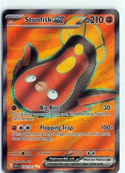 Stunfisk ex 252/217 Ascended Heroes Pokemon NM - Image 1