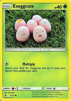 Exeggcute 1/131 Forbidden Light Pokemon NM - Image 1