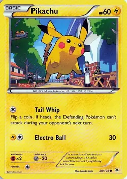 Pikachu 20/108 Roaring Skies Pokemon NM - Image 1