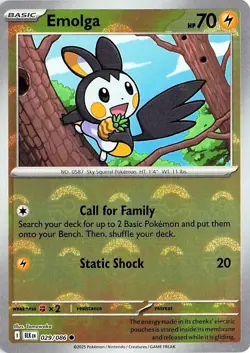 Emolga (Poke Ball Pattern) 029/086 HOLO SV: Black Bolt NM - Image 1