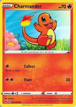 Charmander 023/185 Vivid Voltage Pokemon NM - Image 1