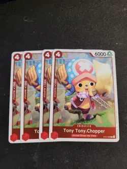4 x Chopper ST21-008 Gear 5 Foil Holo One Piece TCG Card Game Playset NM - Image 1