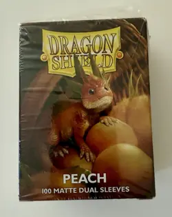 Dragon Shield | Matte Dual Standard Size Card Sleeves | 100 CT - Peach - Image 2