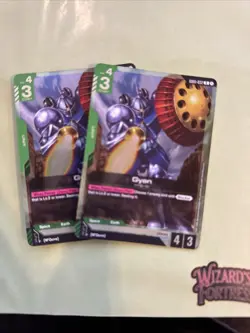 Gyan GD01-032 Newtype Rising Gundam Card Game TCG - Rare Near Mint Holo x2 - Image 1