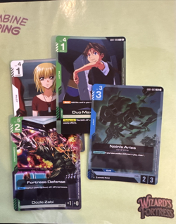 New Type English R cards. Gundam Card Game TCG - Set of 4 R Cards - Image 1