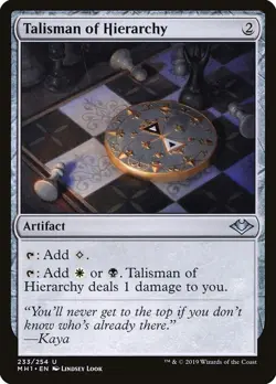Talisman of Hierarchy 233 Uncommon Modern Horizons Magic: The Gathering NM - Image 1