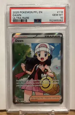 2025 POKEMON PHANTASMAL FLAMES ULTRA RARE #118 DAWN PSA 10 - Image 1