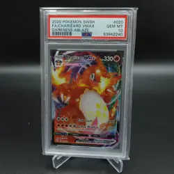 PSA 10 GEM MINT POKEMON DARKNESS ABLAZE CHARIZARD VMAX ULTRA RARE 2020 #020 - Image 1