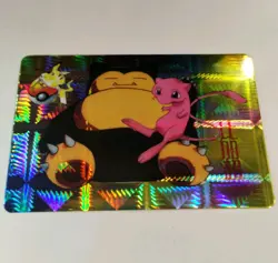 Mew Snorlax Pikachu Pocket Monsters Anime Collection Vending Prism Holo 1998 - Image 2