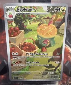 Pokemon Appletun 211/191 Illustration Rare Holo Sv08 Surging Sparks HP 90 - Image 1