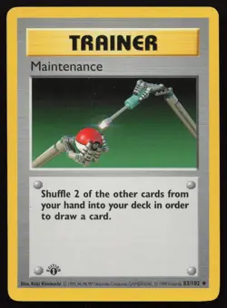 Maintenance 83/102 1st Edition Uncommon Base Set Shadowless Pokemon English NM - Image 1