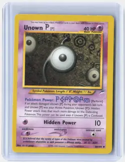 Unown [P] 58/105 Uncommon Neo Destiny Pokemon Lightly Played - Image 1