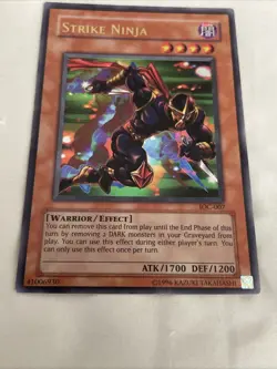 Yugioh Strike Ninja IOC-007 Ultra Rare Original Print LP-NM - Image 2