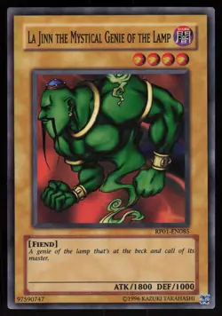 La Jinn the Mystical Genie of the Lamp RP01-EN085 Super Rare ORIGINAL YU-GI-OH - Image 1