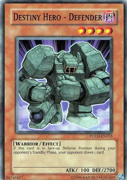 Destiny Hero - Defender POTD-EN013 Power of the Duelist Common - LP - Image 1