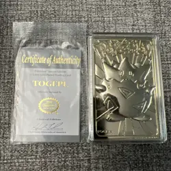 Pokemon 1999 Gold Plated Trading Card Burger King Promo Togepi COA Authentic - Image 1