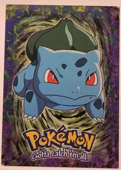 Topps Pokemon Gotta Catch'em All Card Bulbasaur 01 E1 of 12 Foil - Image 1