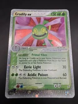 Pokemon Cradily ex 2004 EX Sandstorm 90/95 Holo Rare Card TCG English - Image 2
